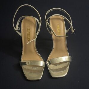 Dream Pairs Women's Metallic Gold Heels